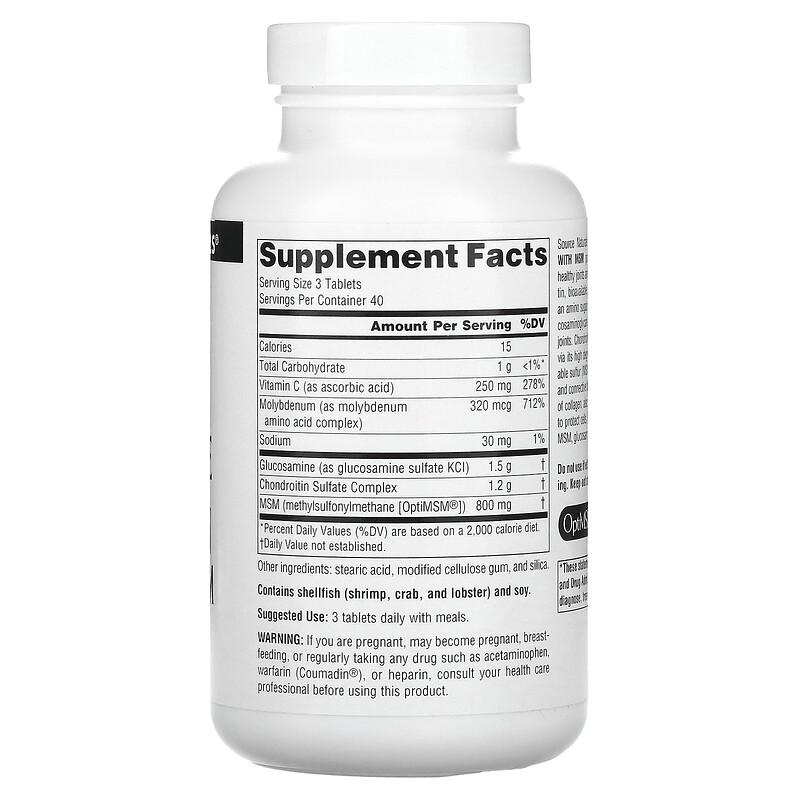 Glucosamine Chondroitin Complex With MSM, 120 Tablets