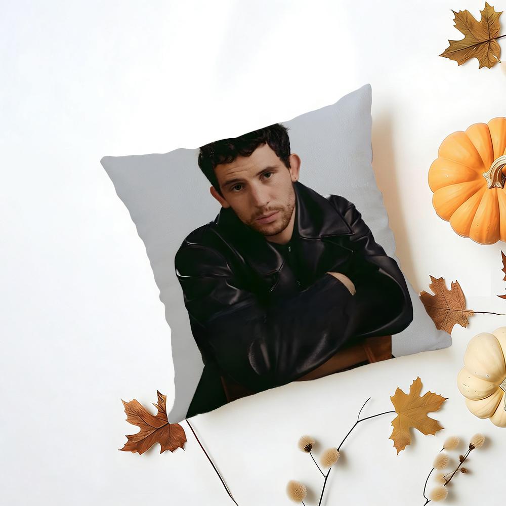 Josh OConnor Cushion Cover Washable Linen Pillowcase Soft  for Daily Sofa Bed Home Room Decor