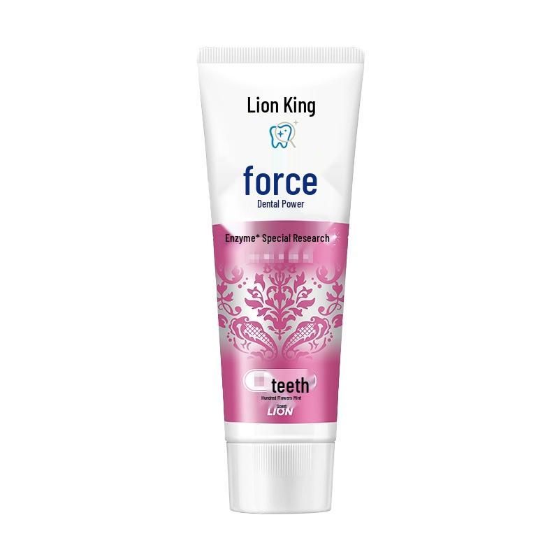 Lion Dentor-Force Enzyme Toothpaste - Stain Removal & Fresh Breath, 130g, Imported from Japan.