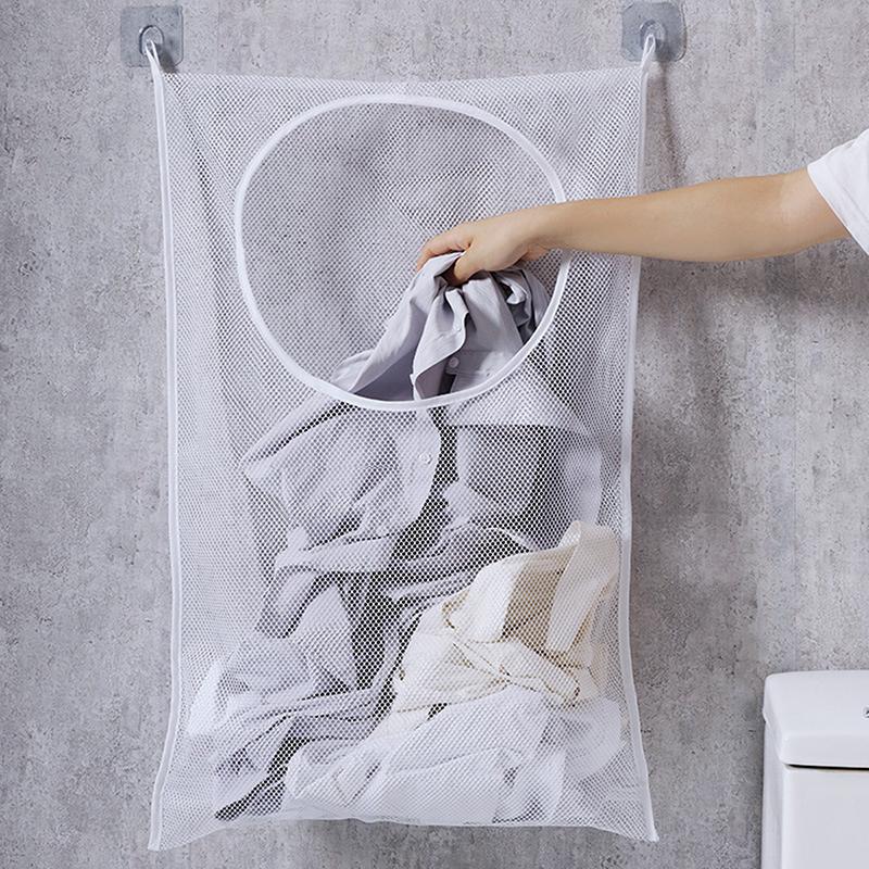 Bathroom Dirty Clothes Bag Change Clothes Storage Hanging Bag Wall Hanging Net Bag Cloth Art Home Dormitory Large Organizer