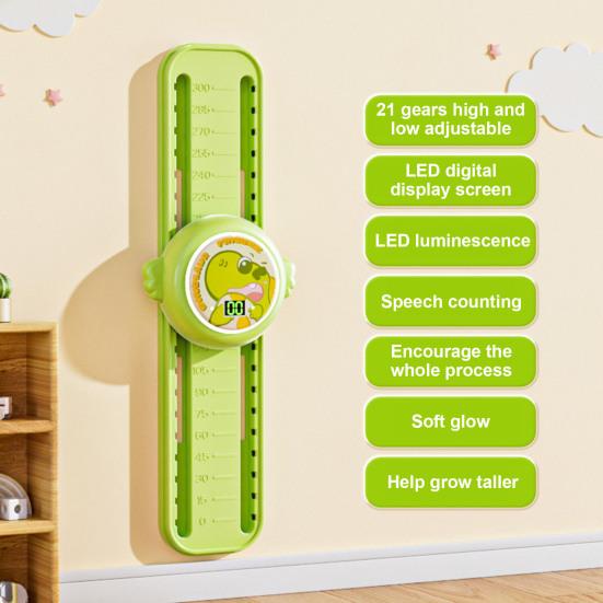 High Jump Counter for Kids Girls LED Display Adjustable Height High Jump Progress Tracking Tool Growth Chart Equipment Gifts