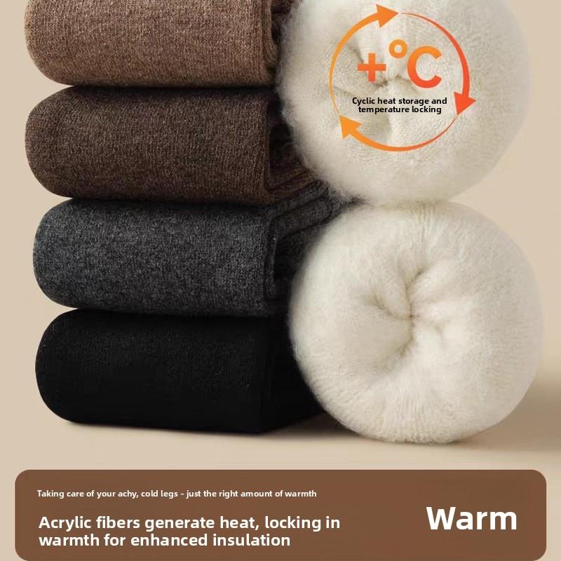 Female Autumn and Winter Warm Non Slip Thin Not Bloated Cashmere Knee Socks