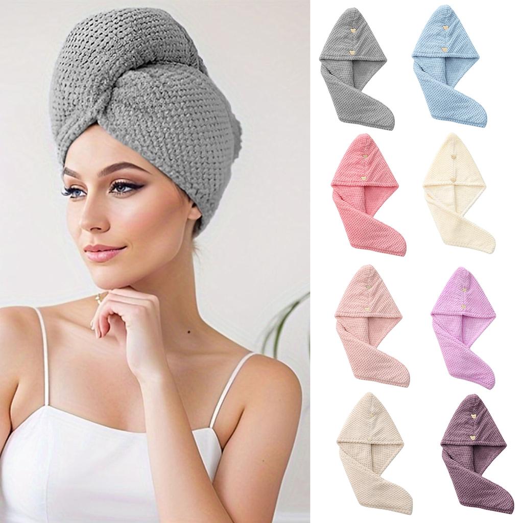 Hair Towel Microfiber Hair Turban Towel Set For Women Quick Drying And Anti Frizz Hair Plopping Towel