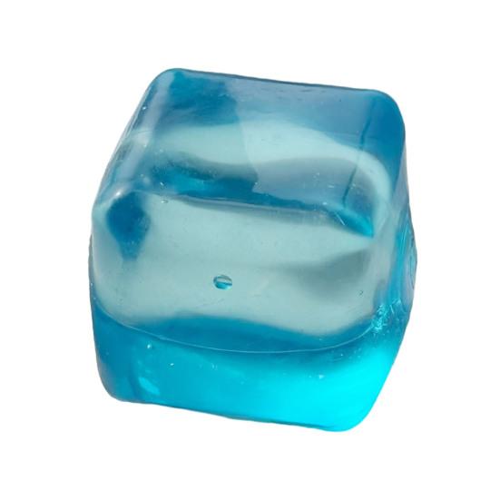 Cube Squeeze Toy Anxiety Relief Stress Toy, Clear Frosted Tool Snowflake Glitter Ice Sensory for Students Workers Shape