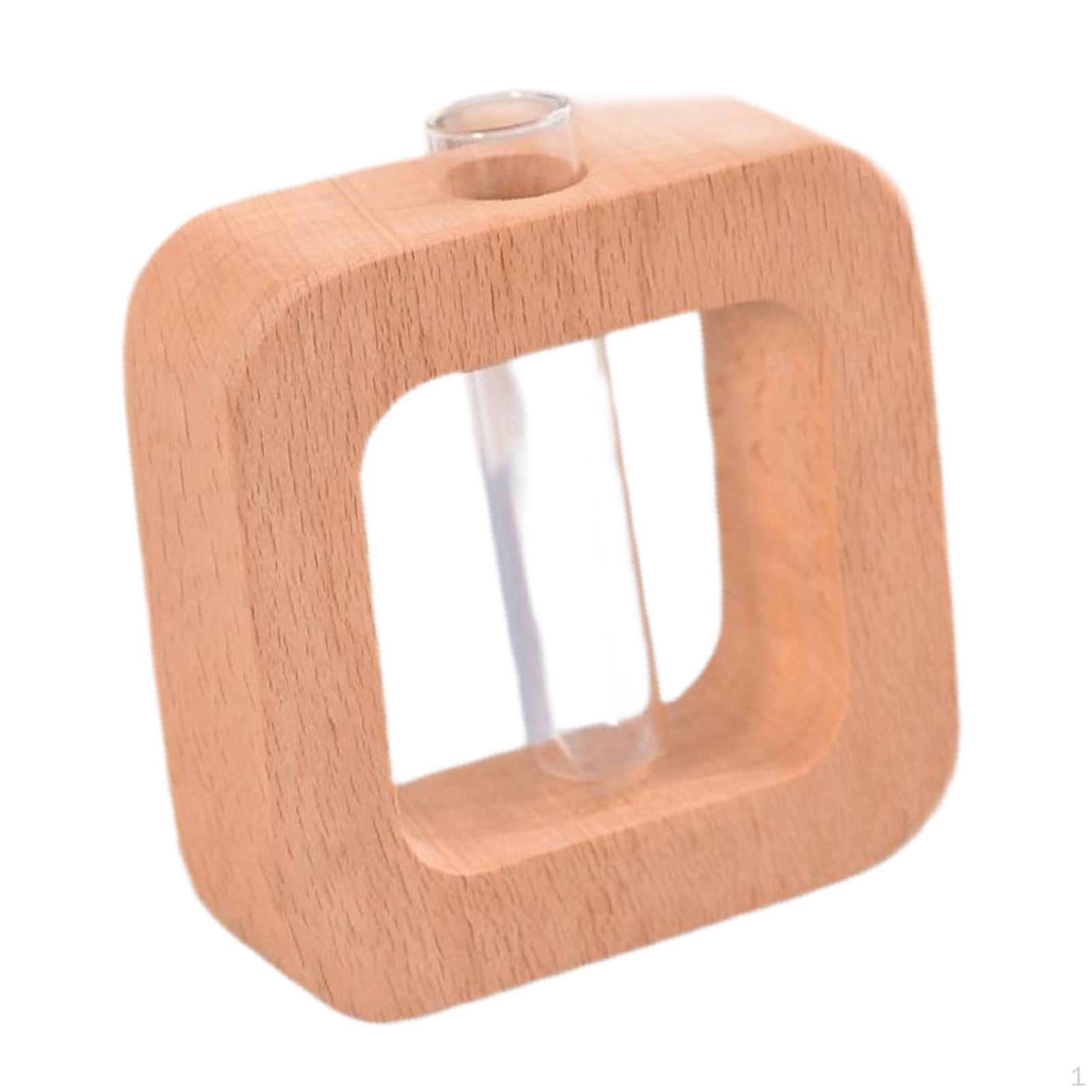 

Современный набор для выращивания растений в стеклянной вазе с деревянной основой