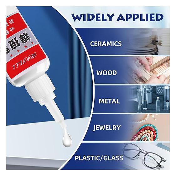 1/2 Stück Sekundenkleber, starker Klebstoff, Sekundenkleber, schnelltrocknender Cyanacrylat-Kleber für Holz, Gummi, Leder, Kunststoff, Metall, Strass-Schmuck, Heimwerkerarbeiten
