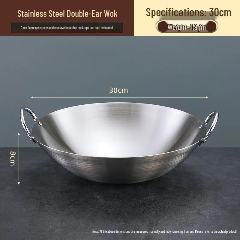 

Нержавеющая сталь с антипригарным покрытием, устойчивая к ржавчине, вок шеф-повара с двумя ручками