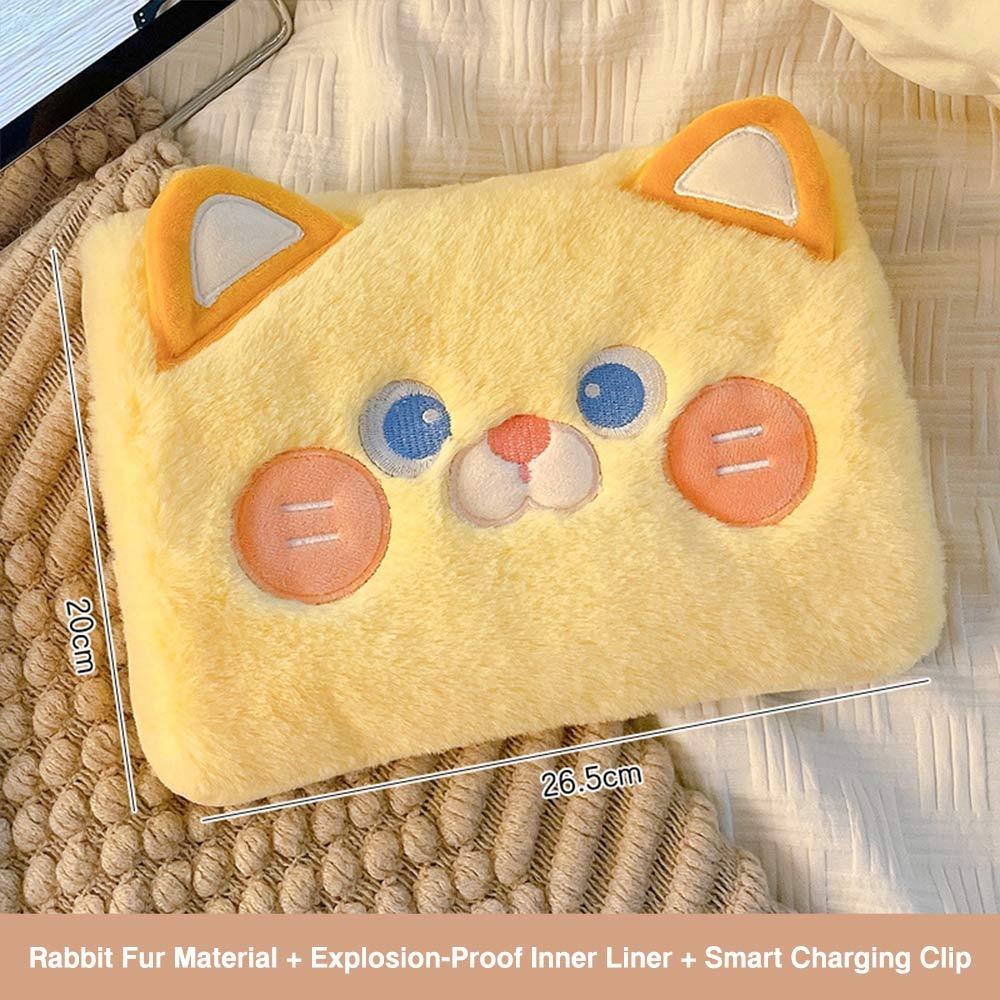 Leak Proof Hot Water Bag Soft Cartoon Animals Cover Winter Hand Warmer Bag Cute Hot Water Bottles