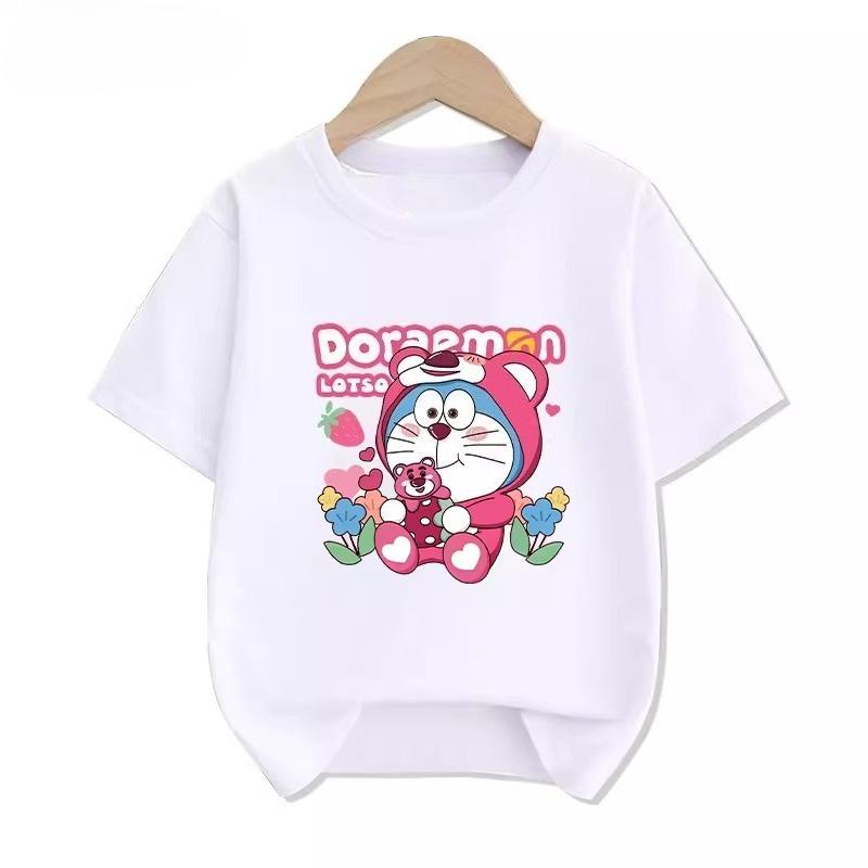 Summer New Doraemon Children's T-shirt, Fashionable, Comfortable, Breathable, Suitable for Boys and Girls