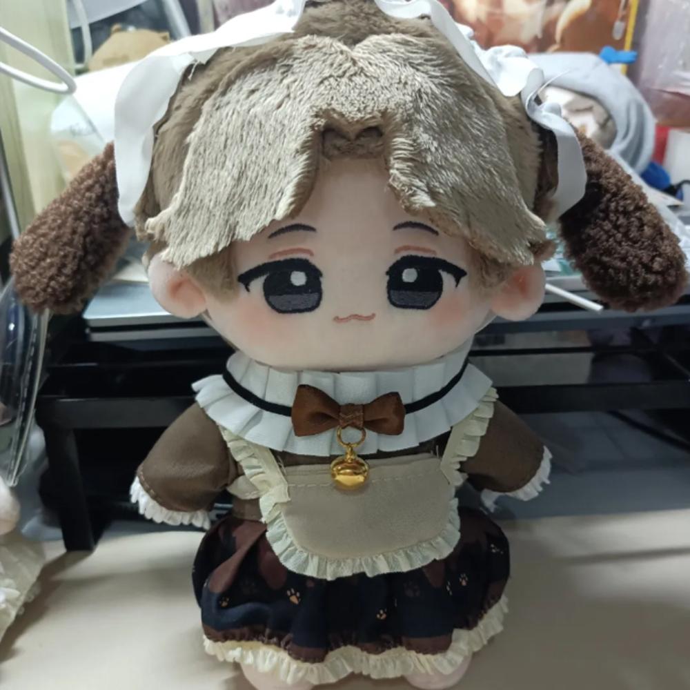 

1 set Rabbit Set 20cm Cotton Doll Clothes Lolita Dress Plush Doll Clothes Doll Accessories коричневий
