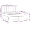 3143031 vidaXL Lit à sommier tapissier et matelas Gris clair 160x200cm Velours