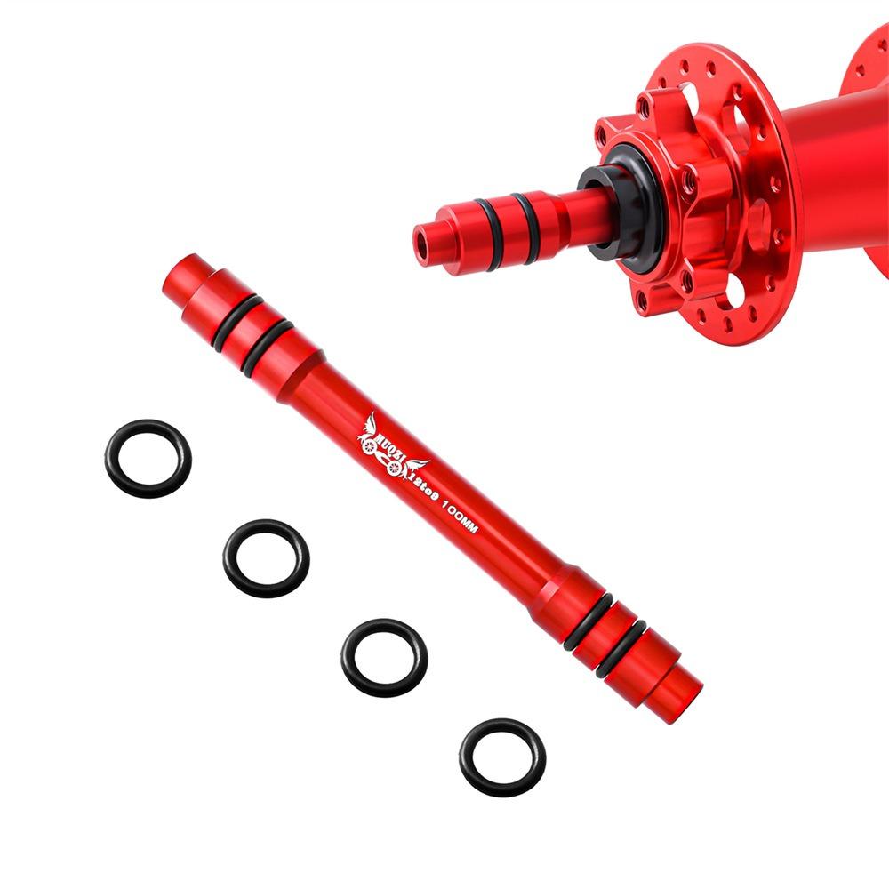 

15 To 9 Thru Axle Adapter Aluminum Alloy Bike Front Rear Wheel Durable Thru Axle To Quick Release 12 To 9 100mm Red
