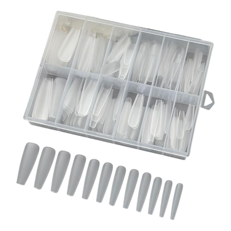 240 Pcs Full Cover Stick on Nail Press On Nail False Nail Tips Artificial Nail Extras Long Nail Tips Nail Supplies