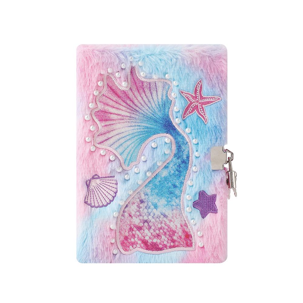 Diario con Lucchetto Peluche Sirena - Quaderno Serie Oceano per Bambini
