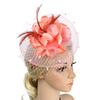 Europe and the United States new feather headdress bridal mesh hairpin bow top hat hair accessories headband jewelry