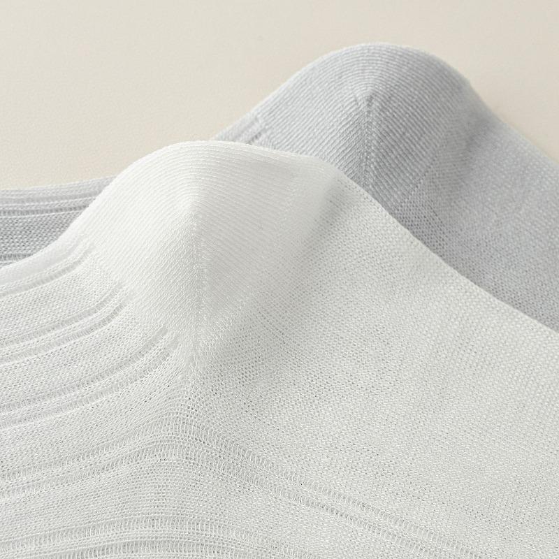 Spring and Summer Men's Socks, Mulberry Silk Men's Socks, Ultra-thin Mesh Breathable Men's Socks, Loose-fitting Elderly Socks