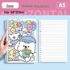 Puppy Paradise Cute Cartoon Loose-Leaf Notebook - Comfortable, Detachable, Ideal for Students