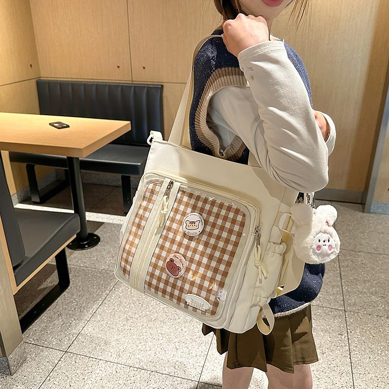 Student Large Capacity Shoulder Bag Women's Crossbody Bag Tote Bag