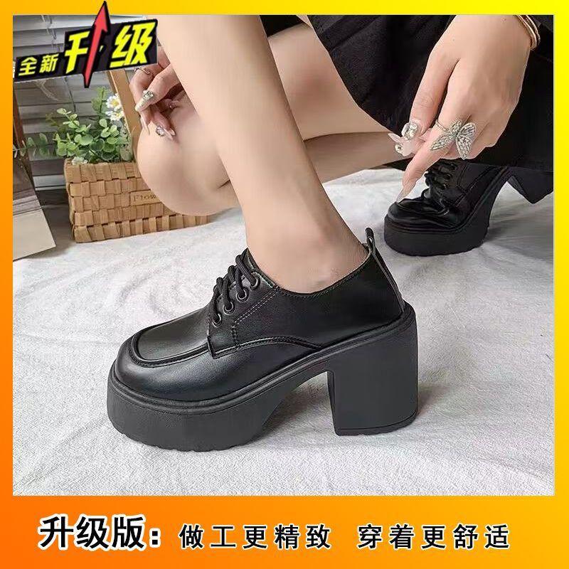 Sweet and cool retro Mary Jane shoes women's French niche design sense small leather shoes thick heel high heels 2025 spring and summer new models