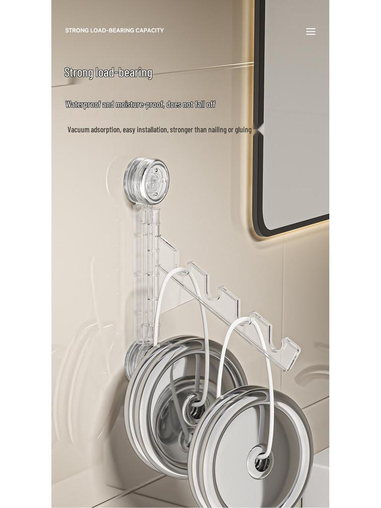 Traceless Wall-Mounted Folding Clothes Drying Rack with Suction Cups - Ideal for Dormitory and Balcony Use