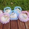 Miniatures Plush Bunny Toy Figurines Plush Sleeping Cats Simulation Rabbits Toy  Car Ornaments