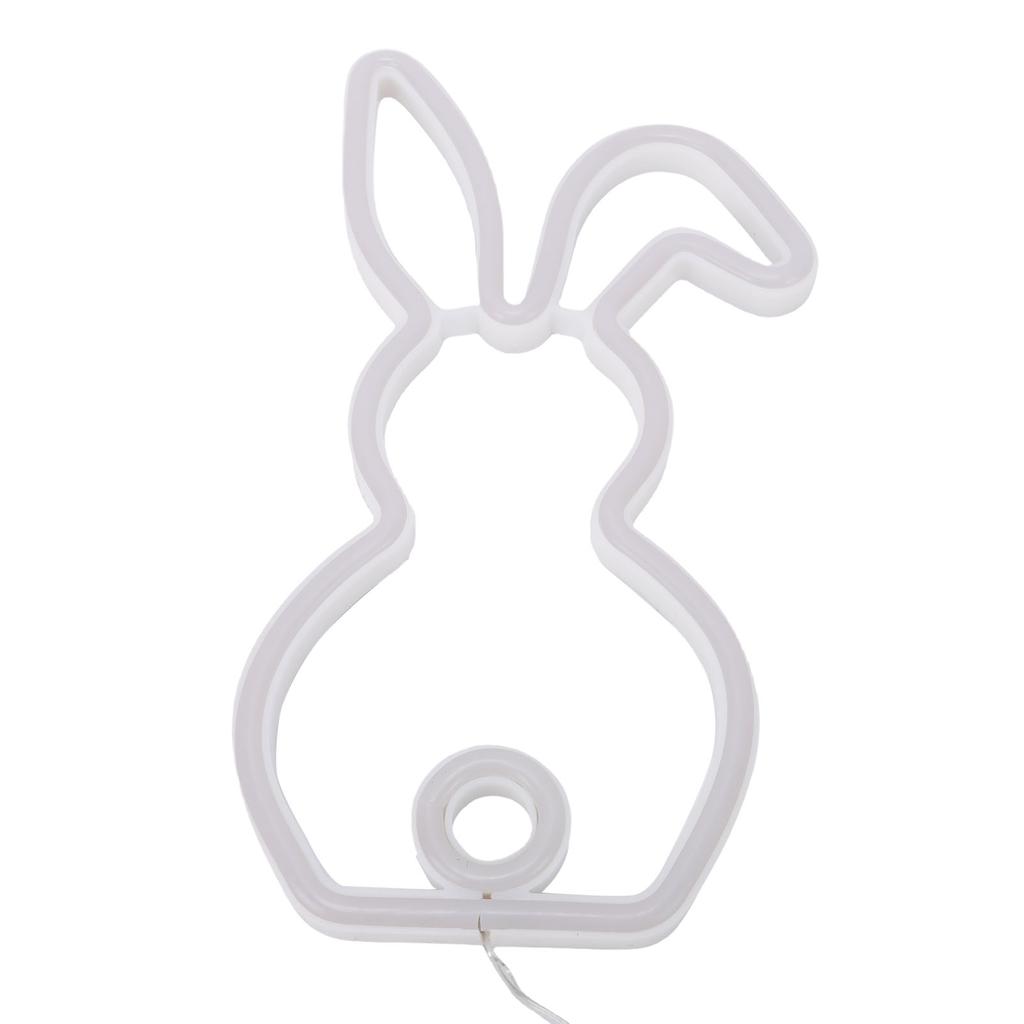   Neon Light Battery Operated Bunny LED Neon Sign Easter Decoration for Bedroom Dorm Easter Party Bar