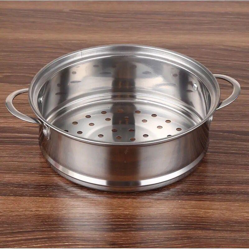 Electric Stainless Steel Steamer Pot with Steaming Tray and Lid – Thickened, Heightened Student Cooking Accessory with Trivet and Heating Wire.