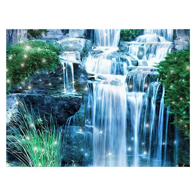 

Алмазная мозаика водопад пейзаж набор стразов алмазная живопись природа лес вышивка крестиком подарок ручной работы Full Square 20X30CM