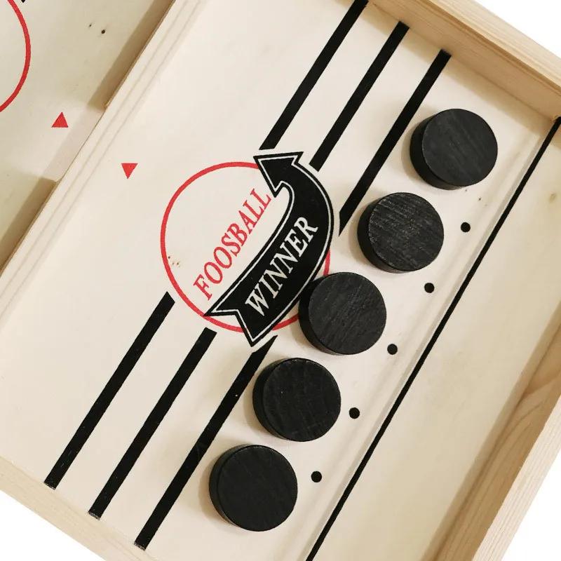 Catapult Chess Parent Child Interactive Entertaining Competitive Toy Wooden Billiard Board Game Foosball Winner Games Table Hockey Game