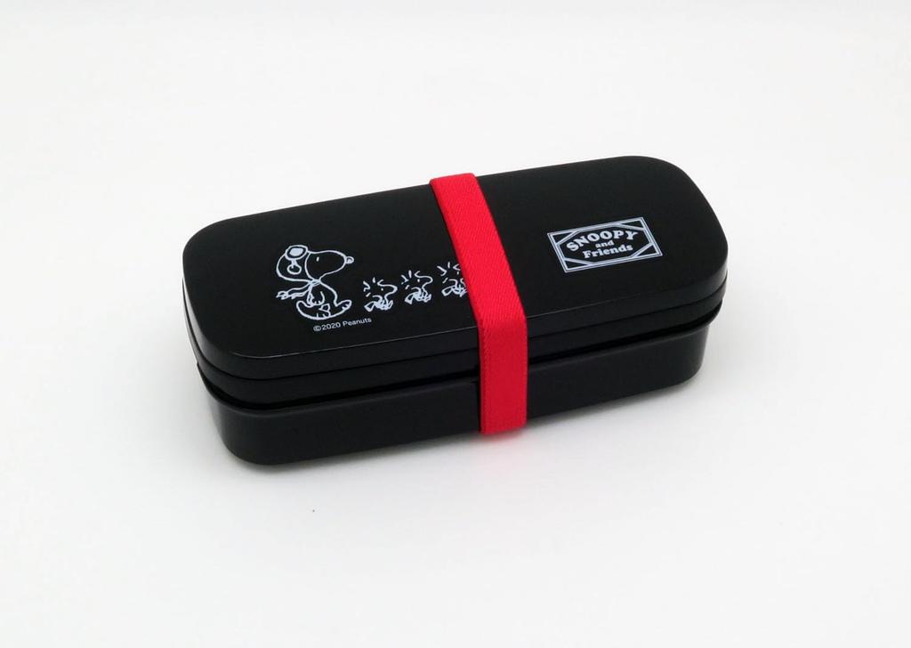OSK Two-Tier Snoopy Lunch Box (Black) PW-28K