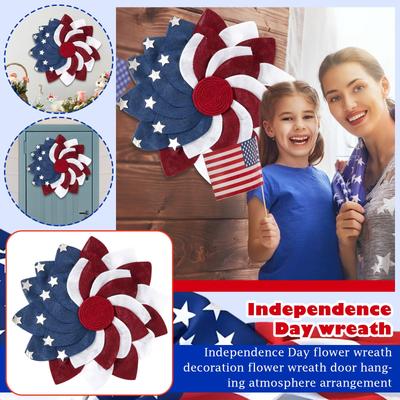 Unabhängigkeitstag Kranz Patriot Sterne und Streifen Rot, und Blaue Sterndekoration