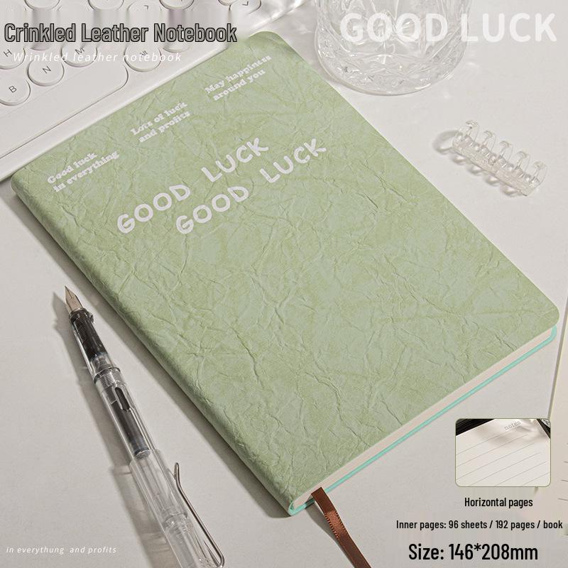 Simple Retro A5 Soft Leather Lined Notebook, High-Quality Business Office Diary