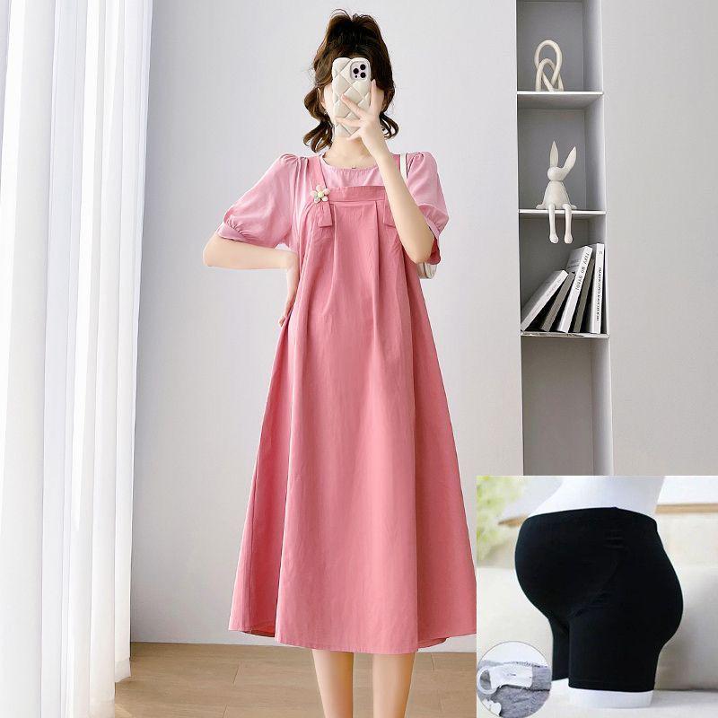 Stylish 2026 Summer Maternity Two-Piece Set: Camisole Top and Dress