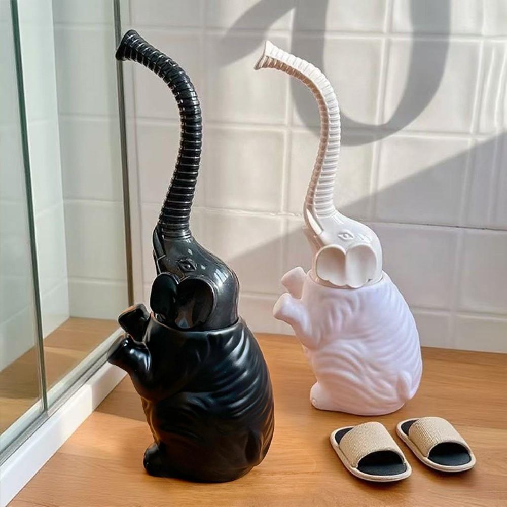 Long Handle Toilet Brush and Holder Space Saving Elephant Toilet Brush for Bathtub