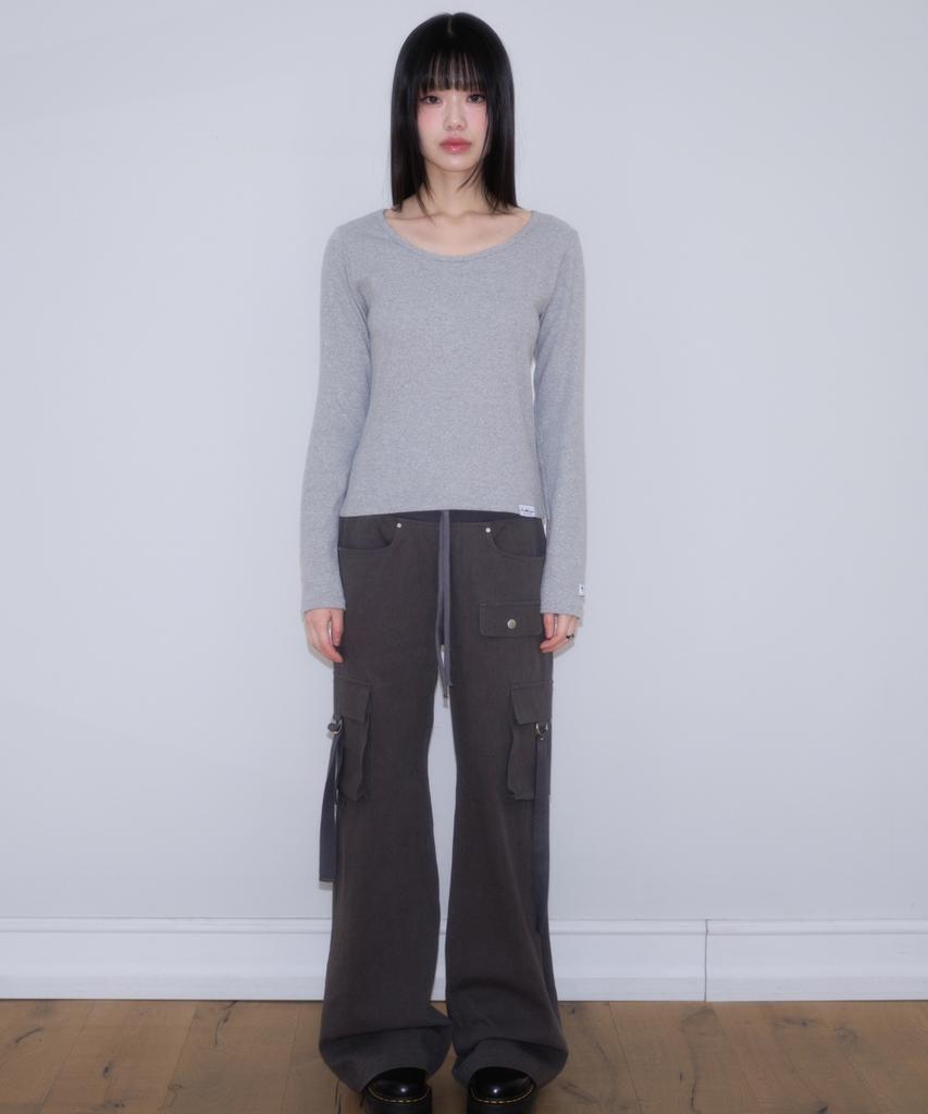 ROSEFRANTZ Essential Rose Label Long Sleeve [Gray]