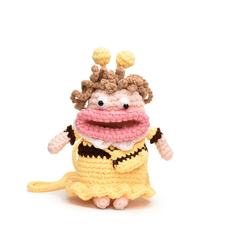 Delightful Mouth Large Doll Crossbody Bag For Kids With Vibrant Colors And Style Playful