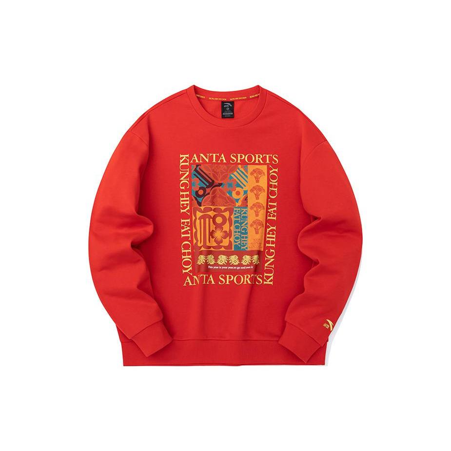 ANTA Sweatshirts Men s Red Crew Neck Moderate Regular 952318720-2 L