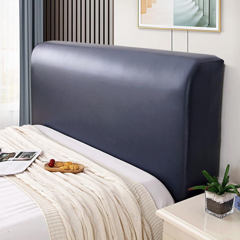 New Wash-free Bed Head Dust Cover Elastic Leather Bedhead Cover All-inclusive Waterproof Pet Scratch Prevention Headboard Decor