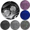 2Pcs Diamond Car Coaster Water Cup Slot Non-Slip Mat Silica Gel Pad Cup Holder Mat Car Gadget Bling Car Accessories for Woman