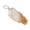 Stone Necklace Pendant Iron Wire Wrapped Nature Point Gemstone Jewelry for