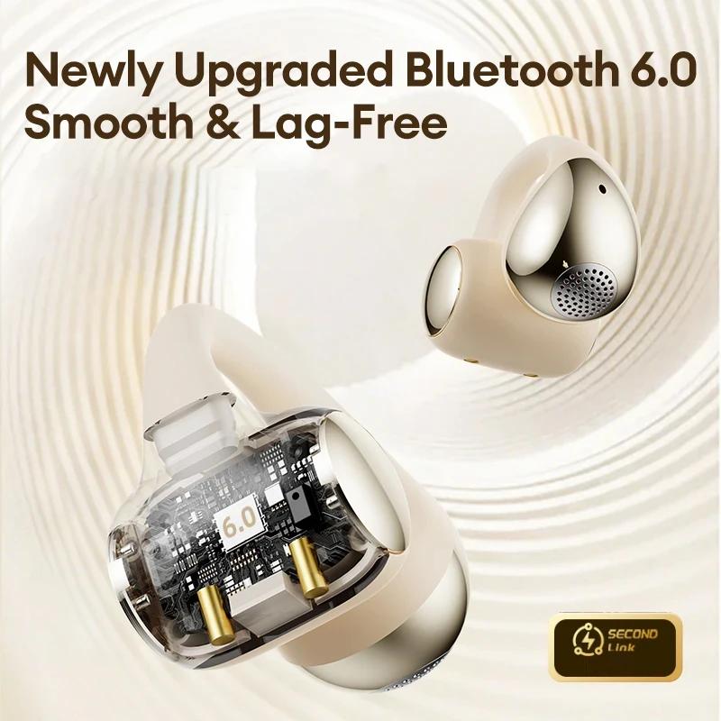 Original Lenovo RS110 OWS Open-Ear Wireless Earbuds Clip On Bluetooth 6.0 Headphones Gaming Music Earphones IPX4 ENC Call Noise Cancellation