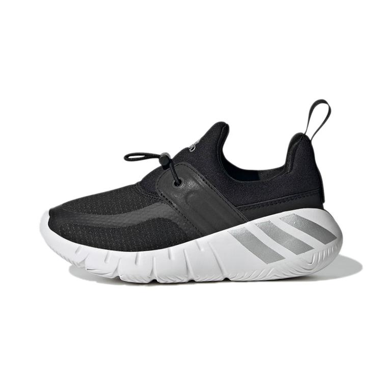 adidas Rapidazen Slip On Slip Resistant And Breathable Low Top Kids' Running Shoes Black White FZ5039