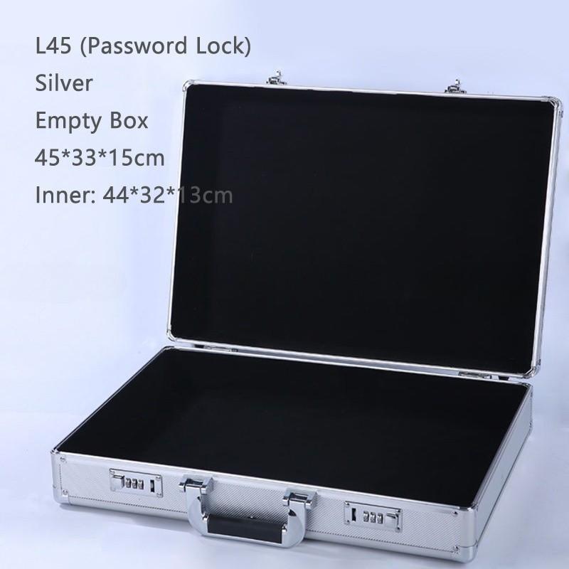 Handheld Tool Box with Lock Portable Aluminum Carry Case Password Safety Equipment Instrument Storage Travel