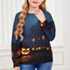 Mikiny na Halloween pro děti Kluky a holky Pletený svetr Roztomilé tričko Podzimní pulovr s kulatým výstřihem Topy