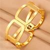 Color Curved Great Wall Pattern Women's Open Luxurious Bracelet
