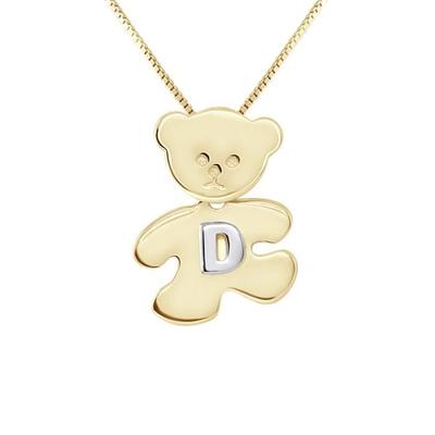 Children's Pendant - LÉA &; ARTHUR - OURSON - Yellow Gold Plated - 925 Silver - Mixed