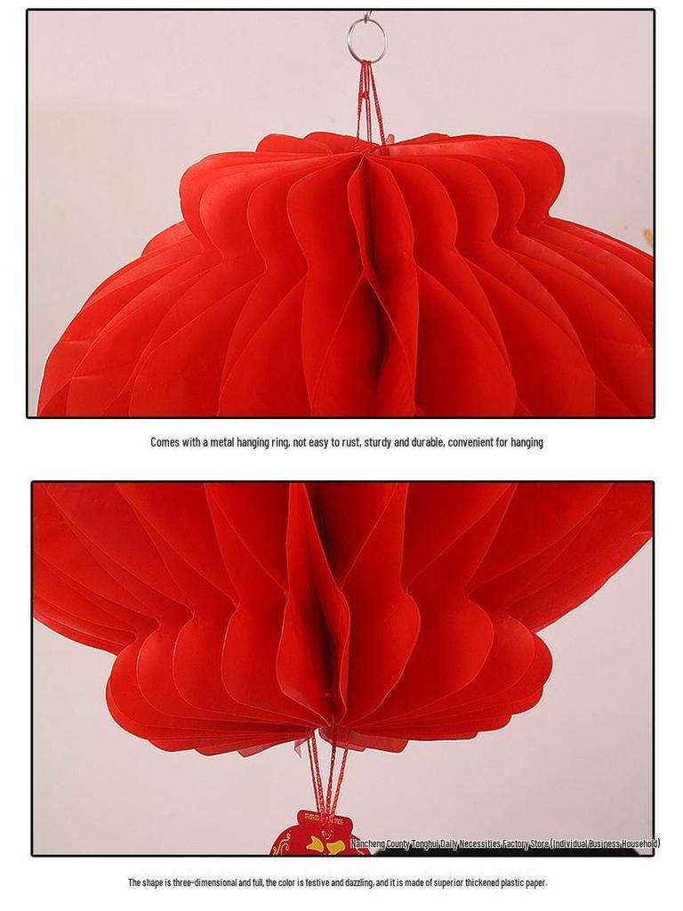 Red Lantern Ornaments for Weddings, New Year, Indoor Decor & Mall Displays