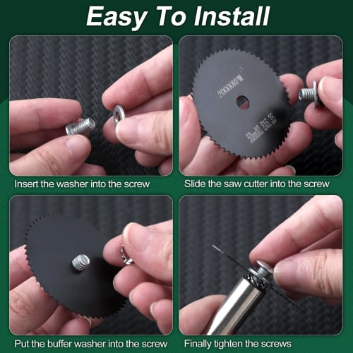 SPEEDWOX Pipe Inside Cutter, Mini Slitter Blade, Circular Saw Blade Set, Internal Pipe Cutter, PVC Pipe Inside Cutter, 1/4-inch Hex Shank, High-Speed