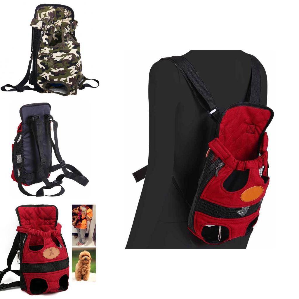 Oxford Cloth Dog Backpack With Side Pockets For Travel And Outdoor Use