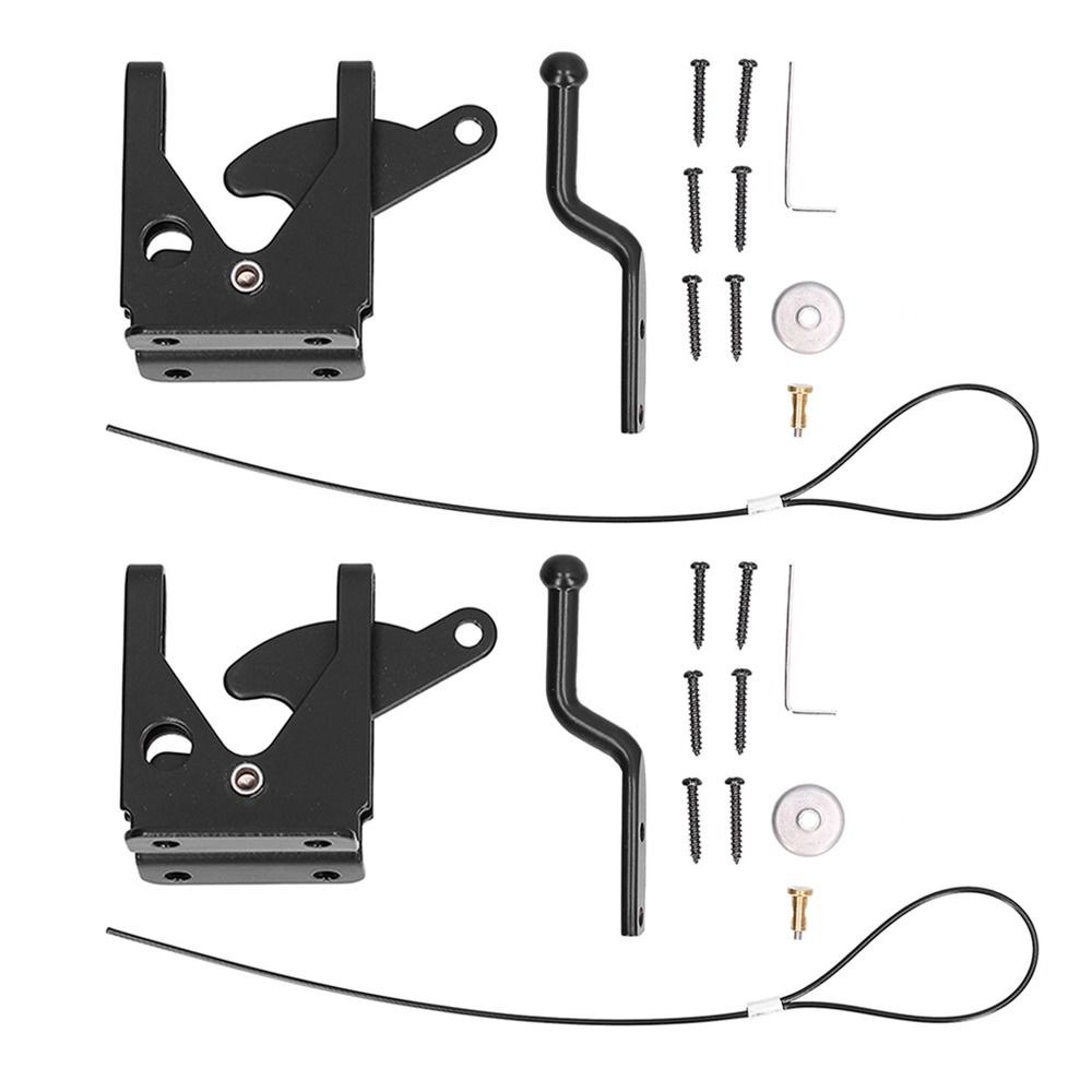 2pcs Carbon Steel Self Locking Gate Latch Adjustable Heavy Duty Gate Latch  Wooden Fence